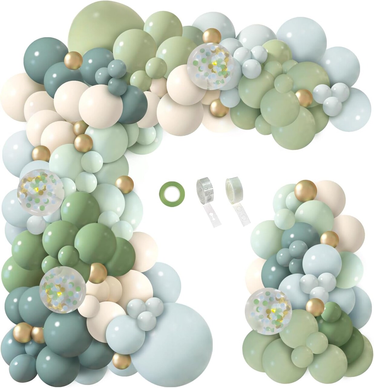 150Pcs Dusty Blue Green Balloon Garland Arch Kit (Dusty Blue Green) 4 x 6 x 2 inches